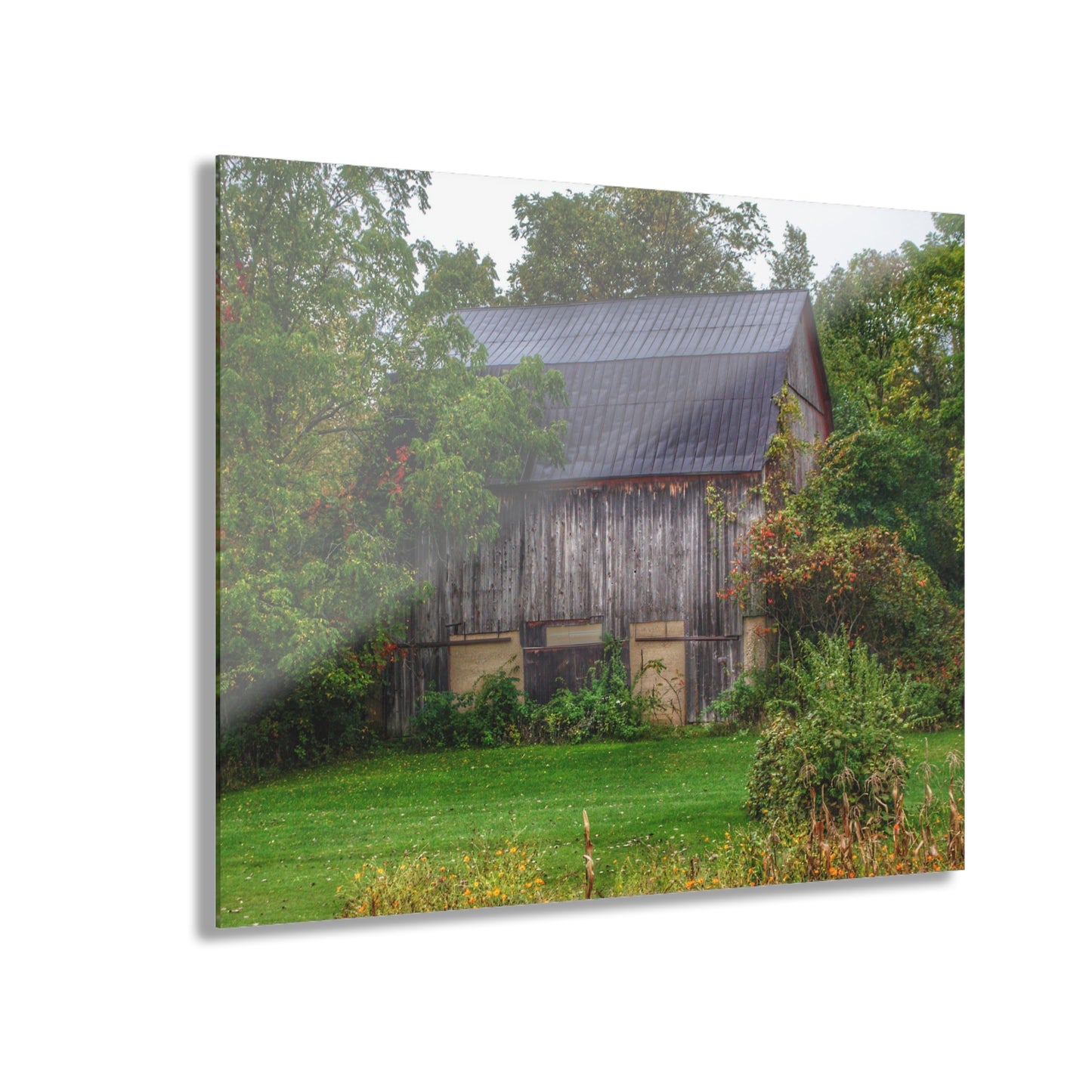 U R There Photography North Lake Road Hidden Grey Rustic Farmhouse Acrylic Wall Print