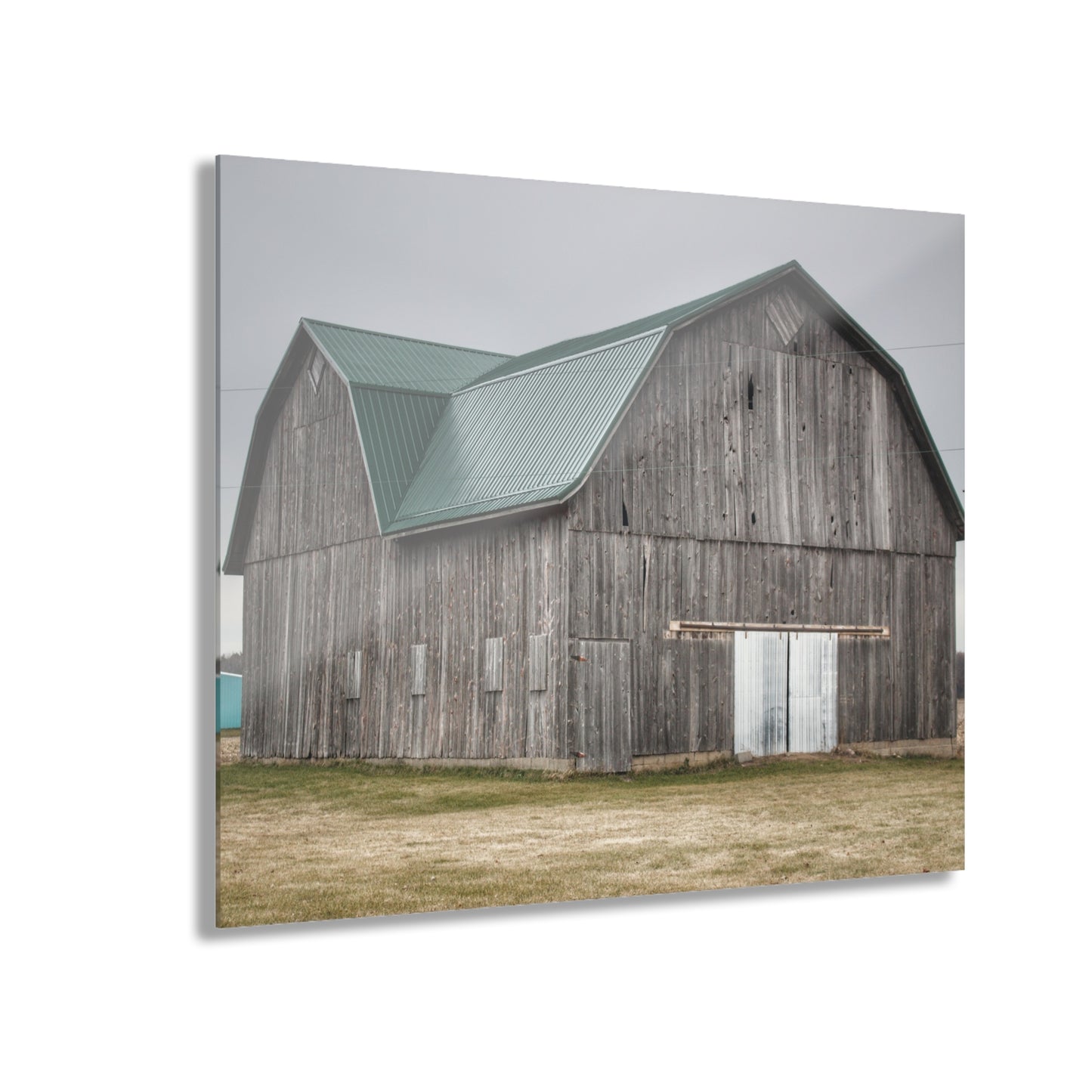 U R There Photography Loomis Road Grey Rustic Farmhouse Acrylic Wall Print