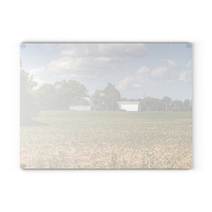 U R There Photography Willard Road White Rustic Farmhouse Tempered-Glass Cutting Board