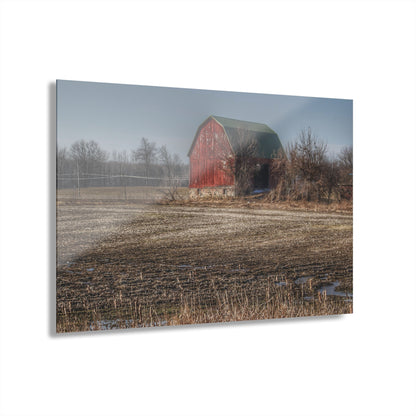 U R There Photography Bowers Road Goodland Red Rustic Farmhouse Acrylic Wall Print
