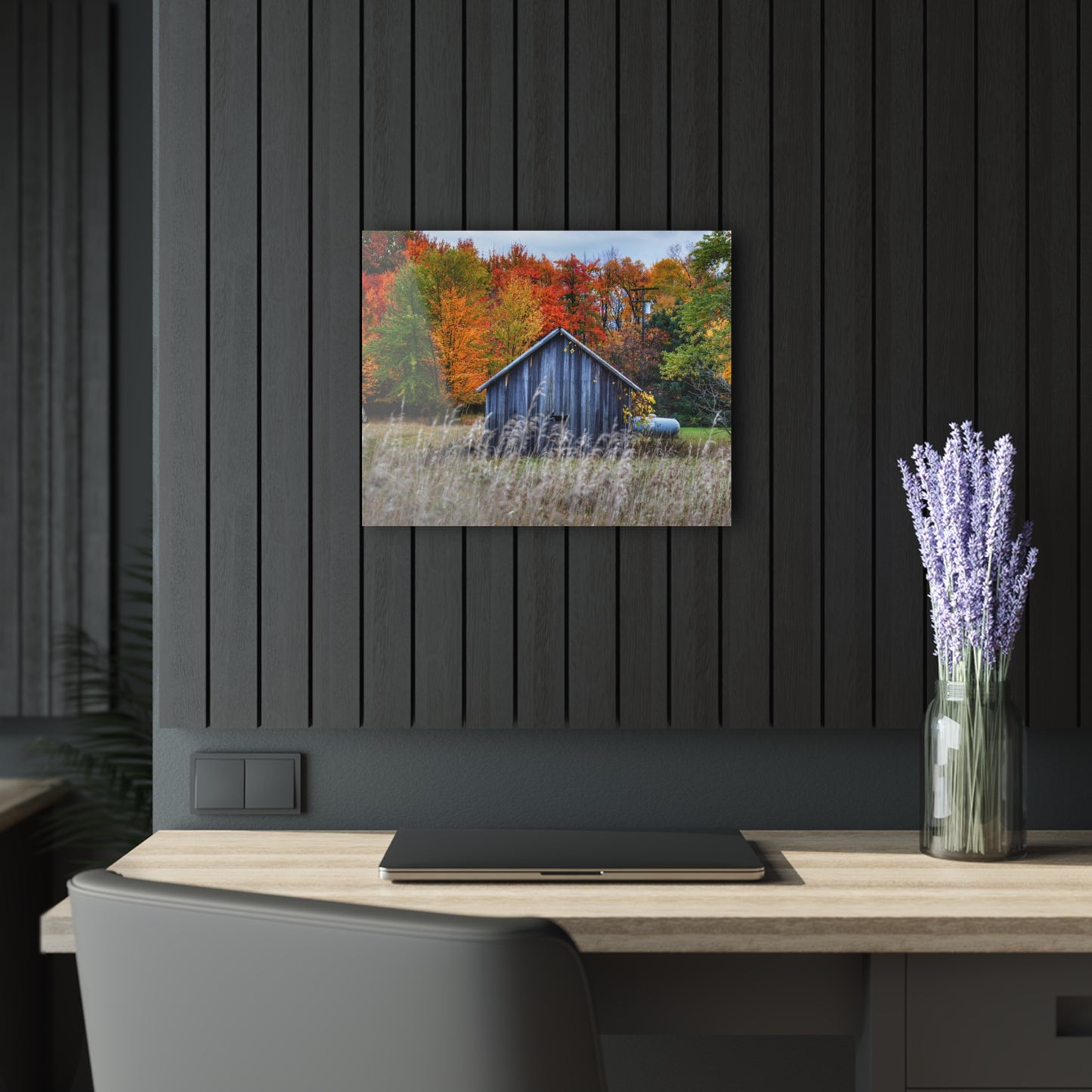 U R There Photography Beyond Church Road Little Grey Rustic Farmhouse Acrylic Wall Print