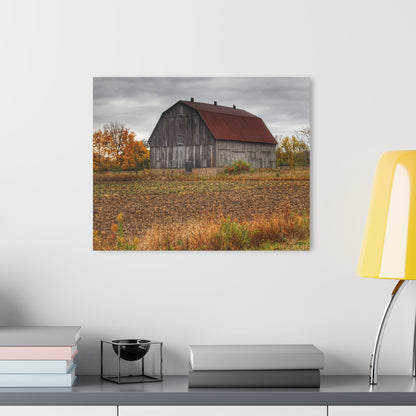 U R There Photography Sheridan Line Road Rusted Grey I Rustic Farmhouse Acrylic Wall Print
