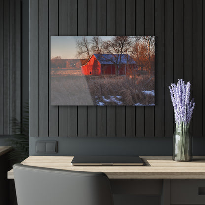 U R There Photography Early Spring on Mount Morris Road Rustic Farmhouse Acrylic Wall Print