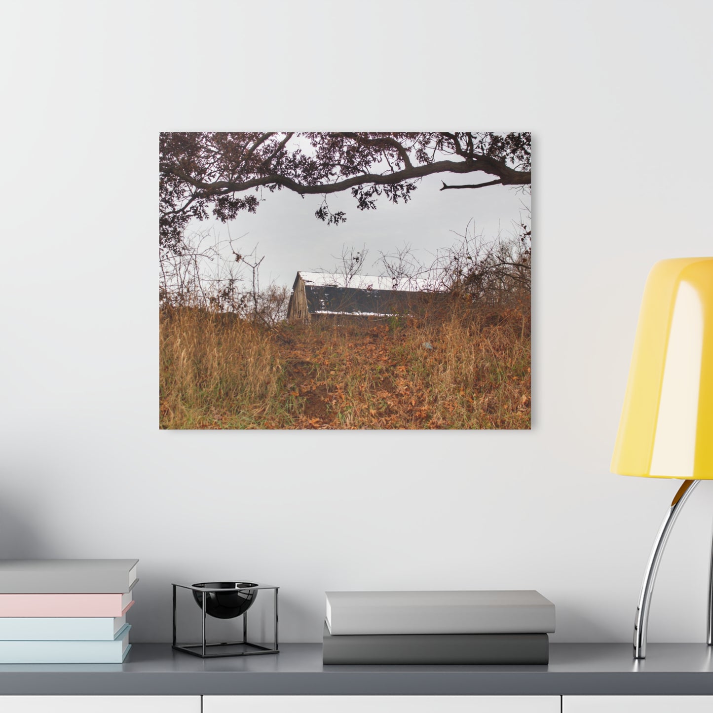 U R There Photography North Oxford Road Grey II Rustic Farmhouse Acrylic Wall Print