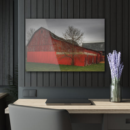 U R There Photography Almont Reds Rustic Farmhouse Acrylic Wall Print