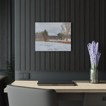 U R There Photography Hosner Road Grey in Late Fall Rustic Farmhouse Acrylic Wall Print