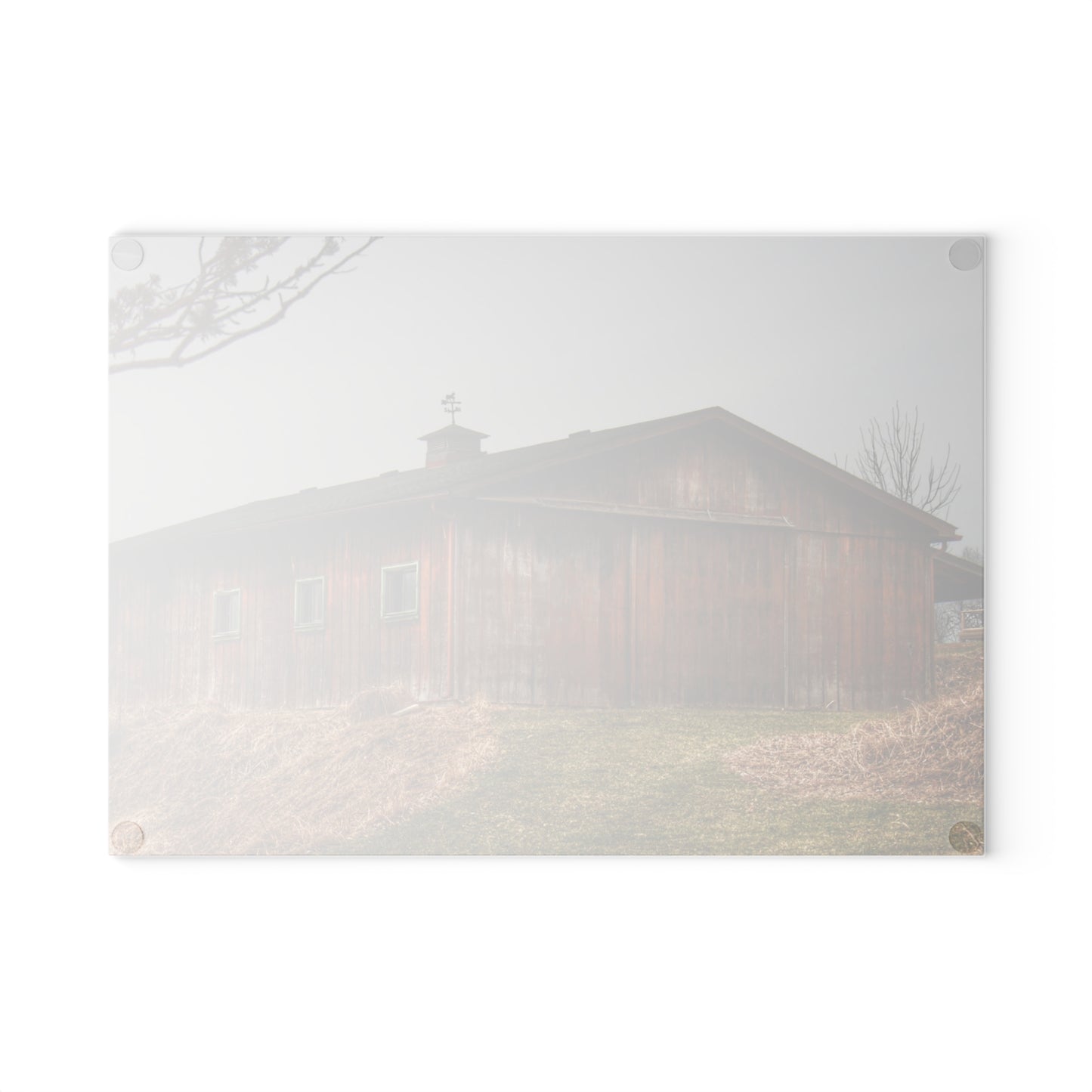 U R There Photography Blood Road Rusted Rustic Farmhouse Tempered-Glass Cutting Board