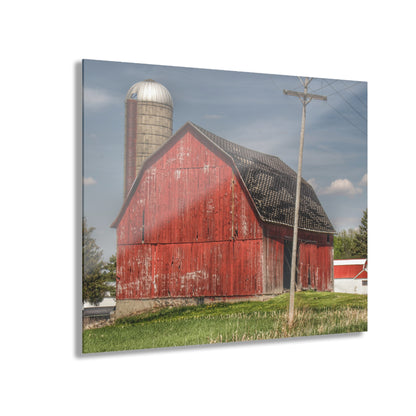 U R There Photography Hollenbeck Road Red II Rustic Farmhouse Acrylic Wall Print