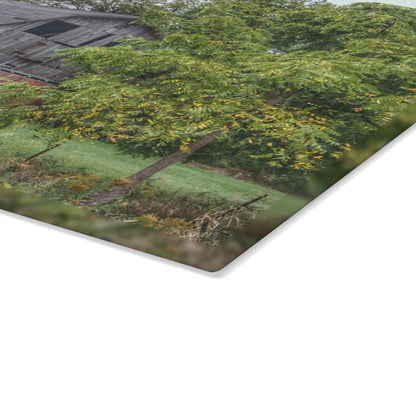 U R There Photography Hayes Road Hidden I Rustic Farmhouse Tempered-Glass Cutting Board