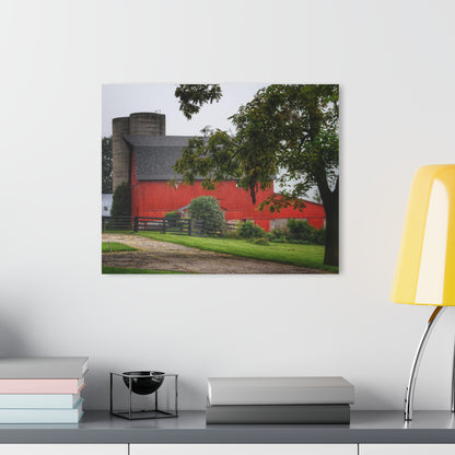 U R There Photography Five Lakes Road Red II Rustic Farmhouse Acrylic Wall Print