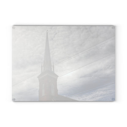 U R There Photography Frankenmuth Catholic Church Rustic Farmhouse Tempered-Glass Cutting Board