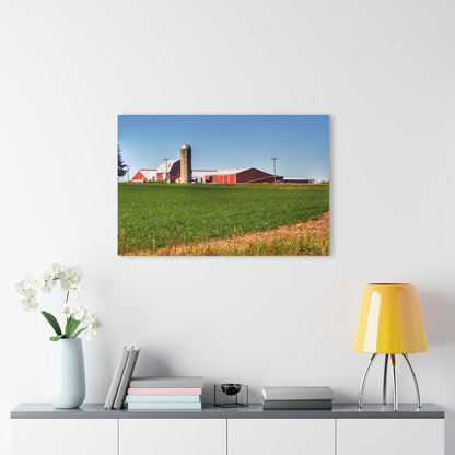 U R There Photography Pattison Road Farm Across the Field I Rustic Farmhouse Acrylic Wall Print