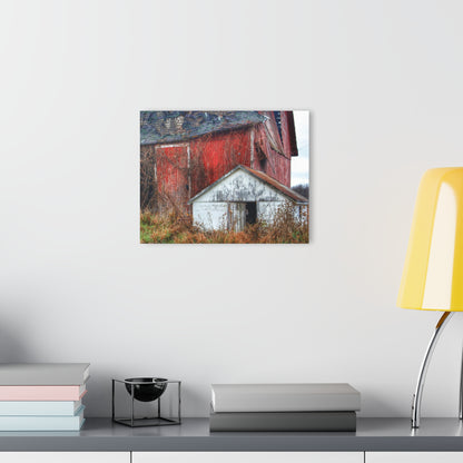 U R There Photography German Road Forgotten Red II Rustic Farmhouse Acrylic Wall Print