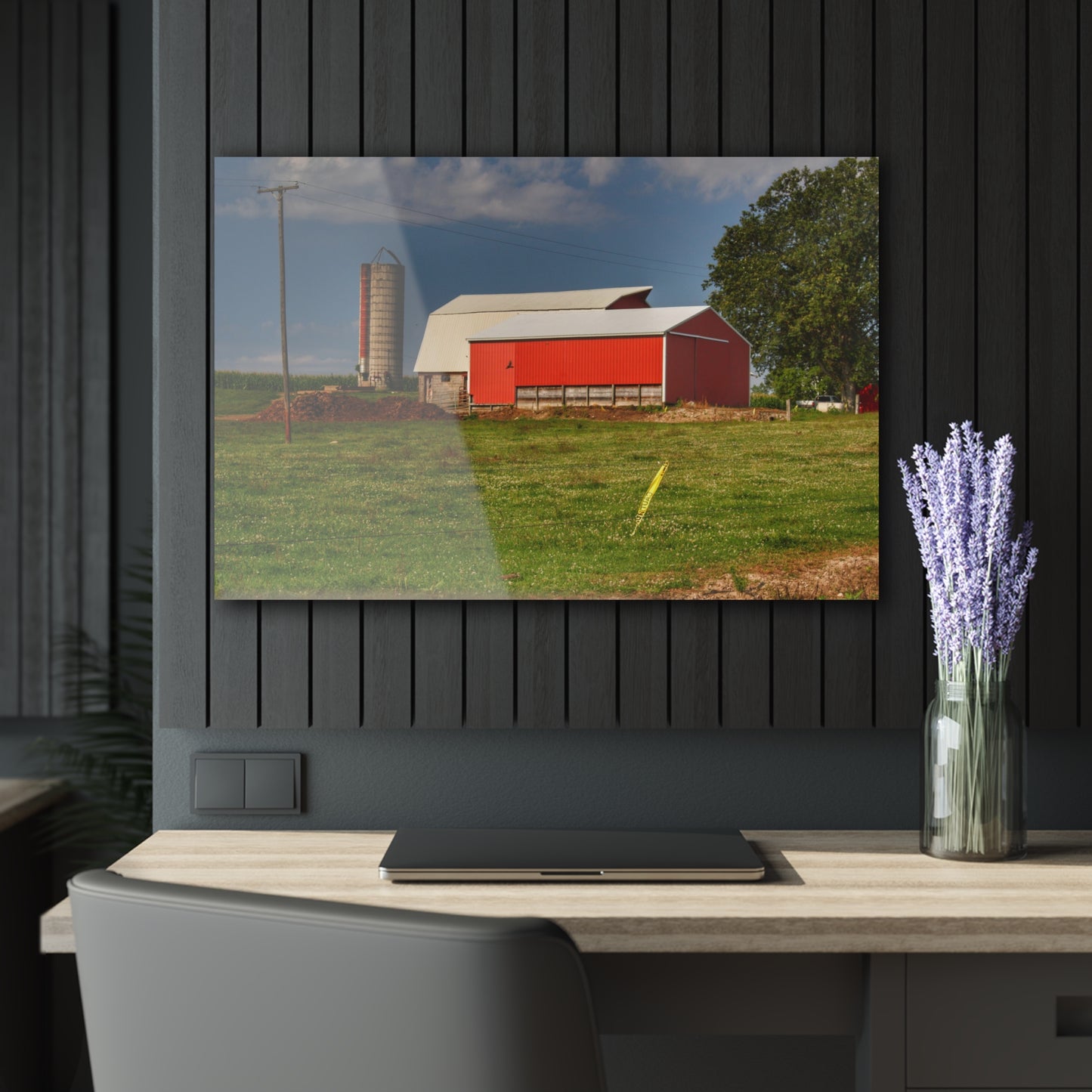 U R There Photography Clifford Farm and Silo Rustic Farmhouse Acrylic Wall Print