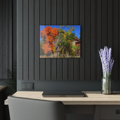 U R There Photography Oxford Rusted Red in Fall Rustic Farmhouse Acrylic Wall Print
