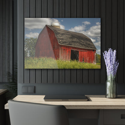 U R There Photography Hollenbeck Road Red I Rustic Farmhouse Acrylic Wall Print