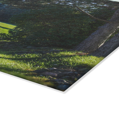 U R There Photography Hosner Road Hidden Grey Rustic Farmhouse Tempered-Glass Cutting Board