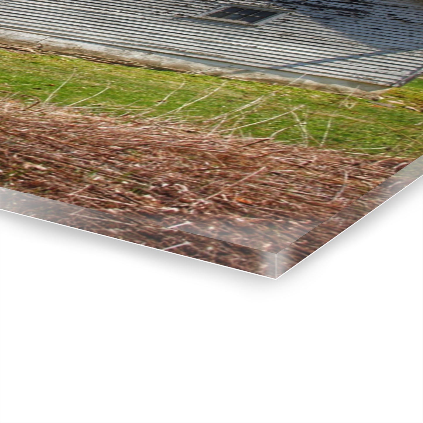 U R There Photography Hurd Corners Red and Little White Rustic Farmhouse Acrylic Wall Print