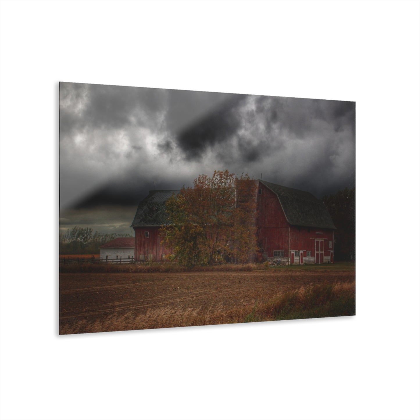 U R There Photography Hinson Road Reds I Rustic Farmhouse Acrylic Wall Print