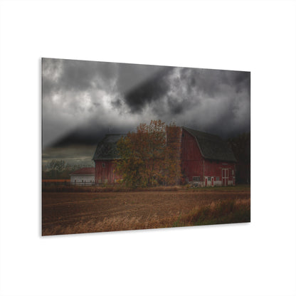 U R There Photography Hinson Road Reds I Rustic Farmhouse Acrylic Wall Print