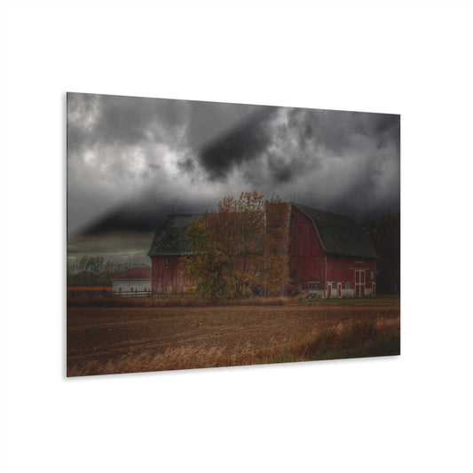 U R There Photography Hinson Road Reds I Rustic Farmhouse Acrylic Wall Print