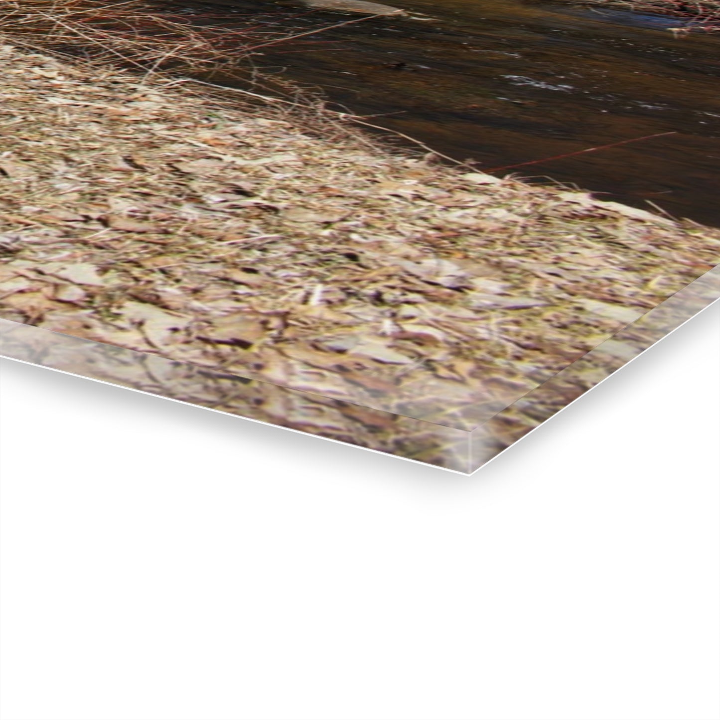 U R There Photography Creekside Seating Rustic Farmhouse Acrylic Wall Print