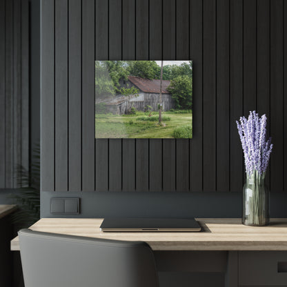 U R There Photography Frankenmuth Grey Saltbox Rustic Farmhouse Acrylic Wall Print