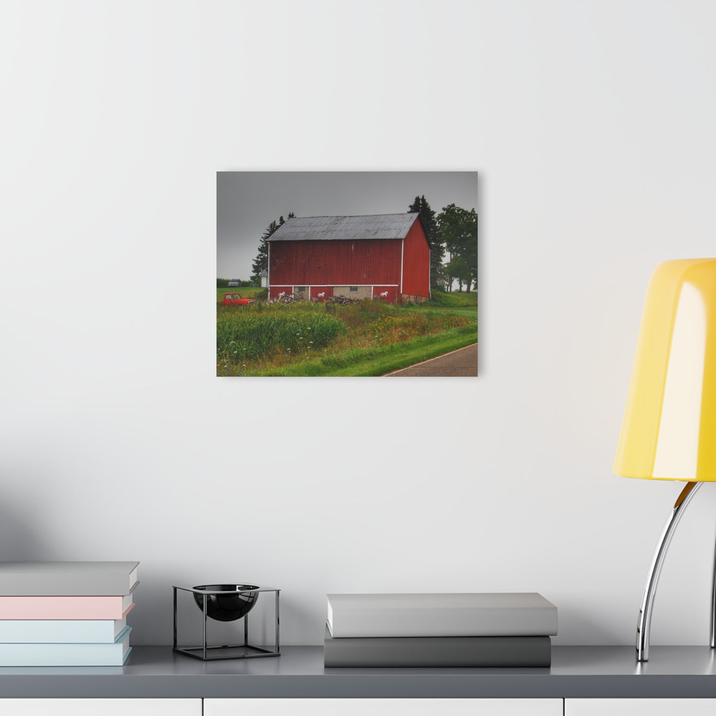 U R There Photography Brown Road Horse Barn I Rustic Farmhouse Acrylic Wall Print