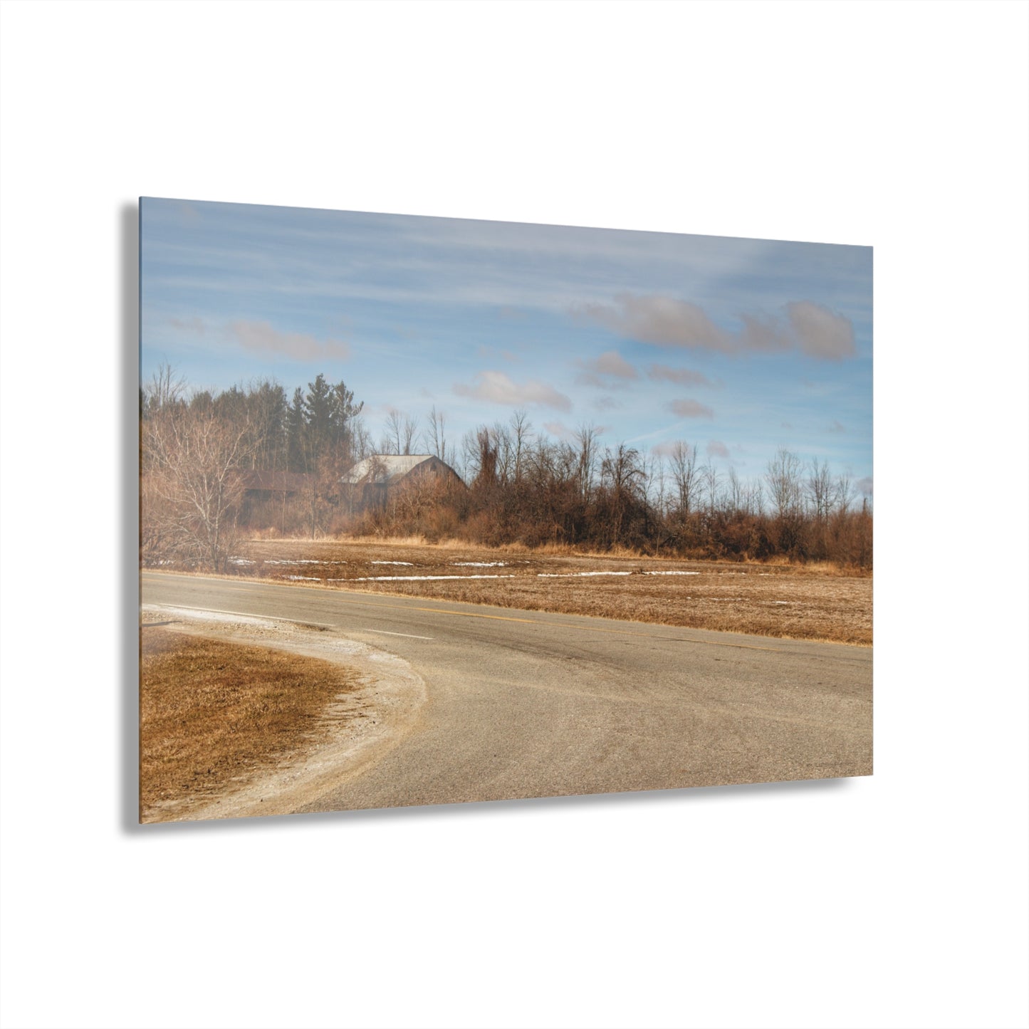 U R There Photography North Hunt Road Farm I Rustic Farmhouse Acrylic Wall Print