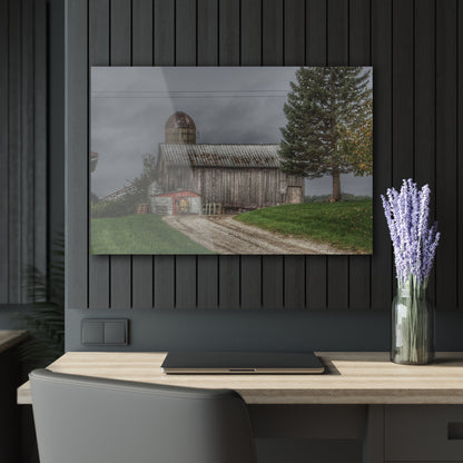 U R There Photography North Lake Road Grey Rustic Farmhouse Acrylic Wall Print