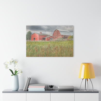 U R There Photography Greenwood Reds Rustic Farmhouse Acrylic Wall Print