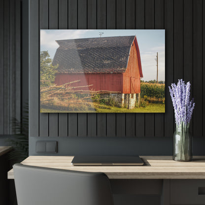 U R There Photography Otter Lake Road Red II Rustic Farmhouse Acrylic Wall Print