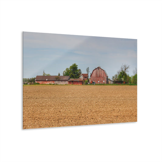 U R There Photography Volz Road Reds Rustic Farmhouse Acrylic Wall Print