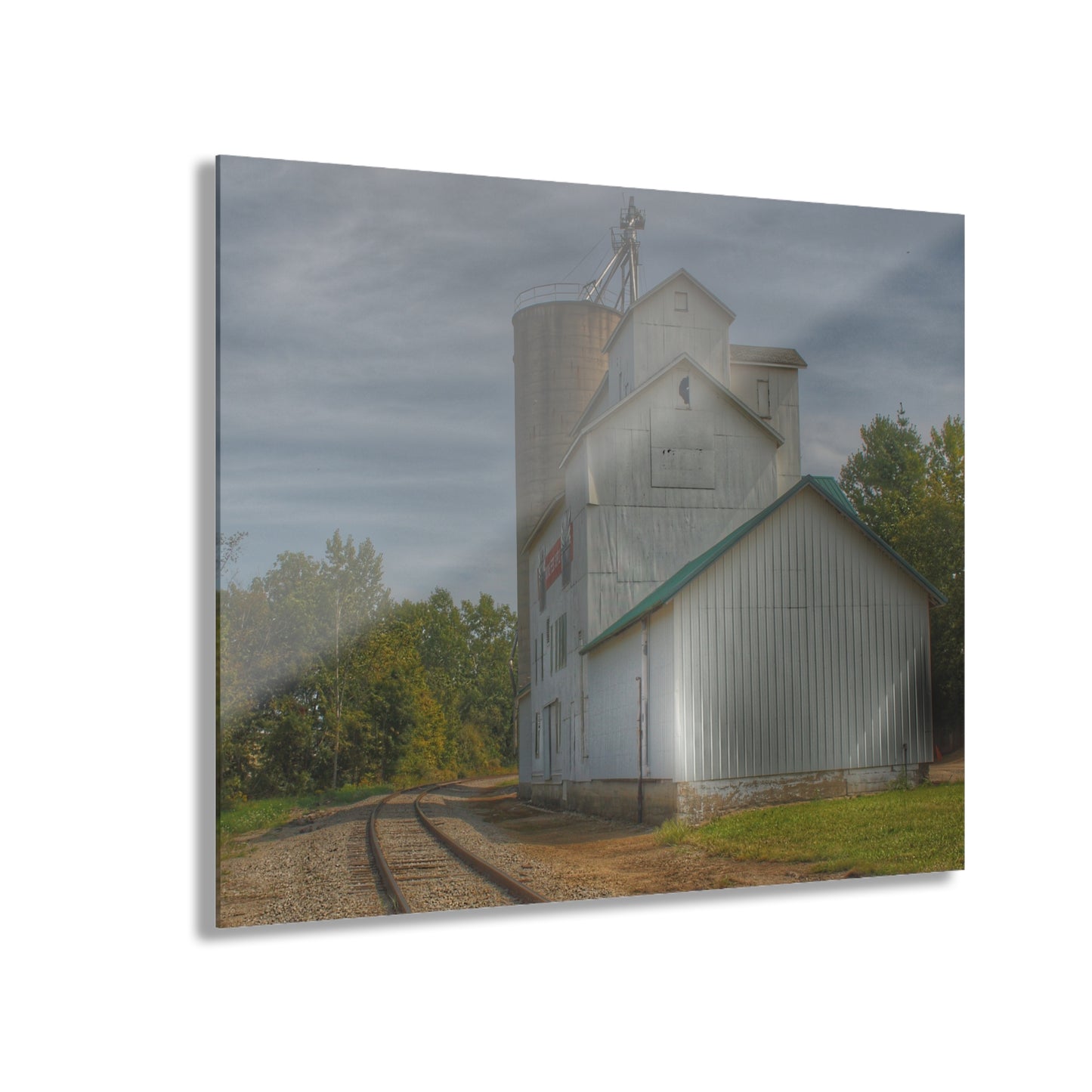 U R There Photography Aside the Tracks in Mayville Rustic Farmhouse Acrylic Wall Print