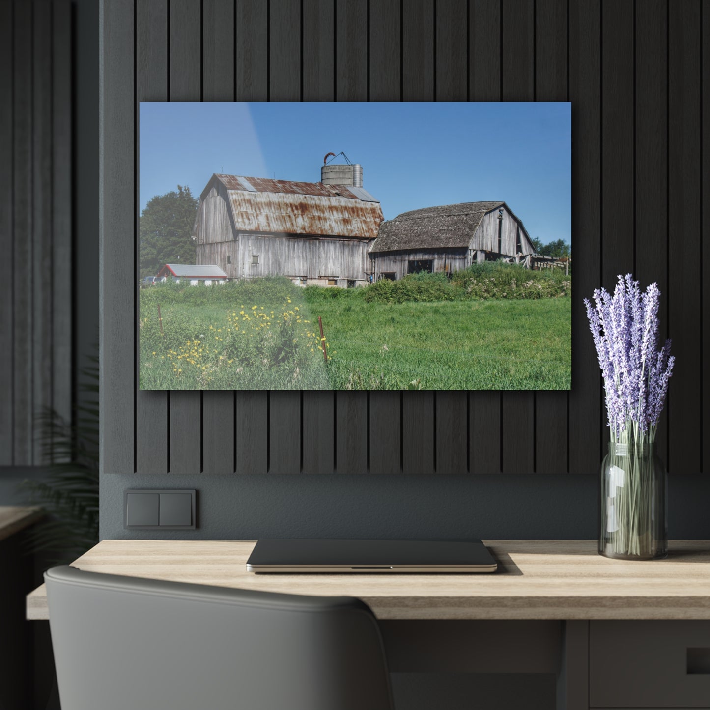 U R There Photography Rusted and Grey on Dodge Road Rustic Farmhouse Acrylic Wall Print