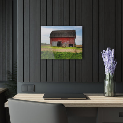 U R There Photography Unionville Elmwood Road Red I Rustic Farmhouse Acrylic Wall Print