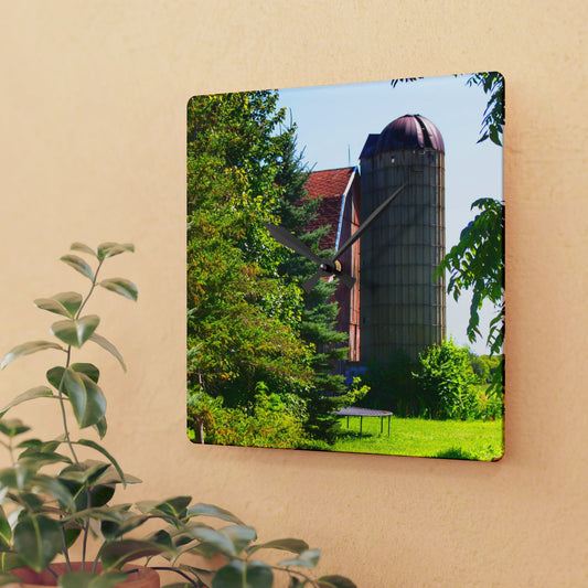 U R There Photography Atwell Road Hidden Rustic Farmhouse Acrylic Analog Wall Clock