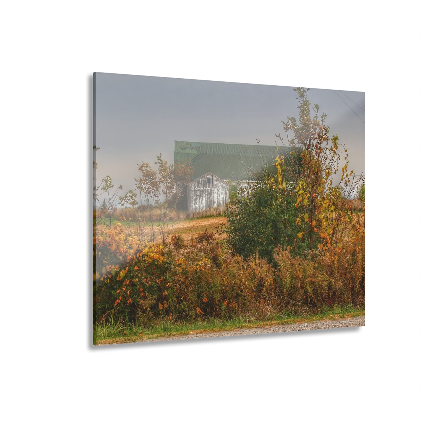 U R There Photography Hill Road White Rustic Farmhouse Acrylic Wall Print