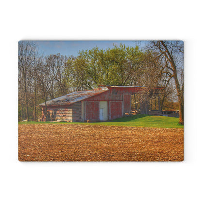 U R There Photography Sohn Roadside Relic Rustic Farmhouse Tempered-Glass Cutting Board