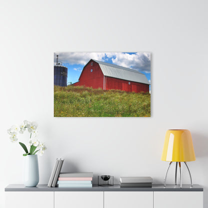 U R There Photography South Henderson Road Hilltop Red III Rustic Farmhouse Acrylic Wall Print