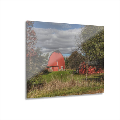 U R There Photography Genesee Road Red III Rustic Farmhouse Acrylic Wall Print