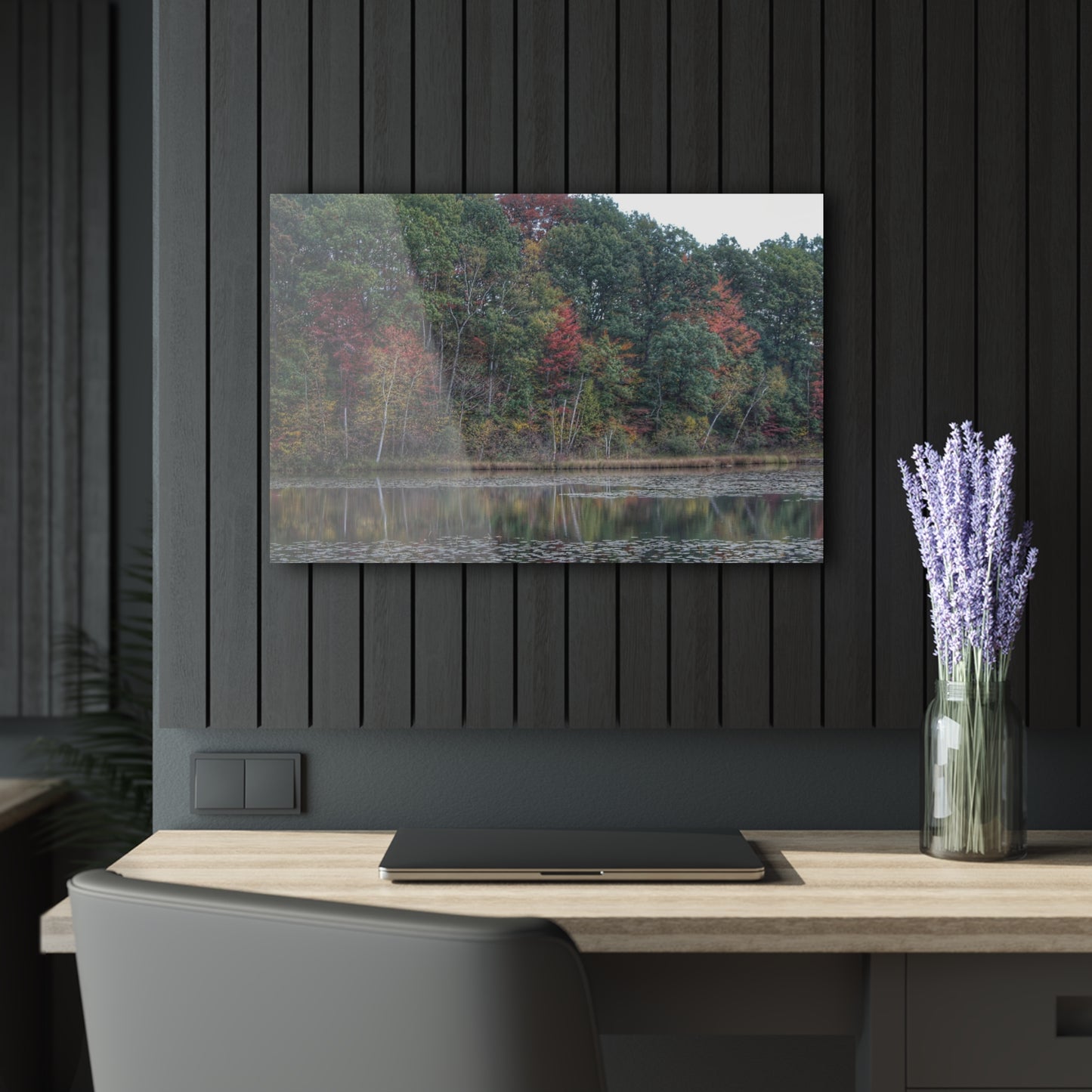 U R There Photography Fall on Murphy Lake IV Rustic Farmhouse Acrylic Wall Print