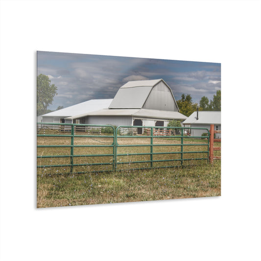 U R There Photography Petz Road Grey Rustic Farmhouse Acrylic Wall Print