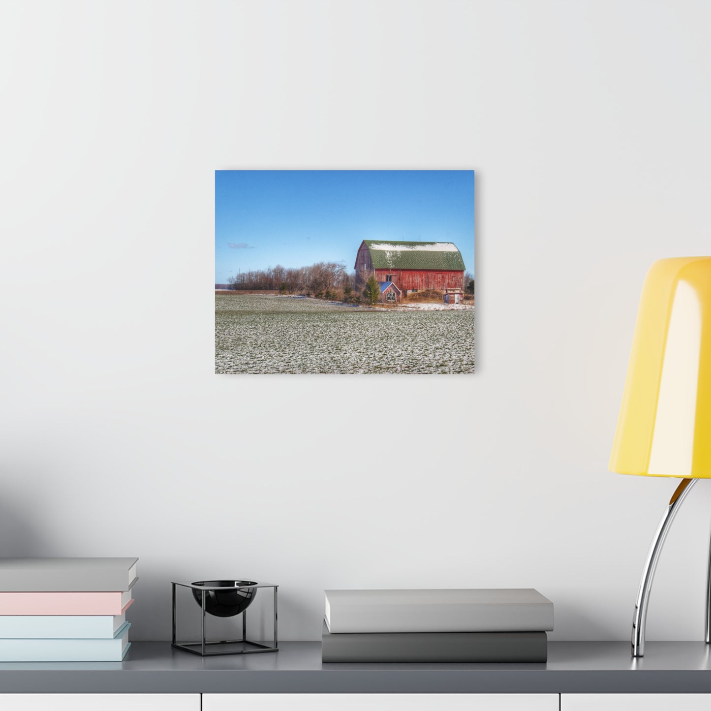 U R There Photography Early Spring Red II Rustic Farmhouse Acrylic Wall Print