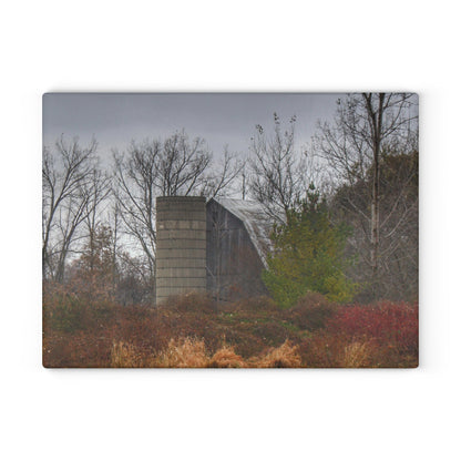 U R There Photography Freiberger Road Hidden Grey Rustic Farmhouse Tempered-Glass Cutting Board