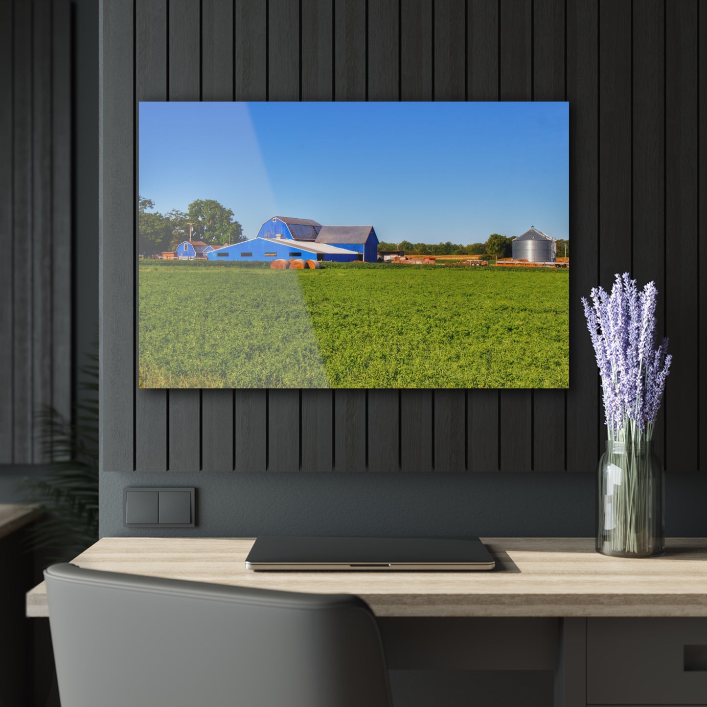 U R There Photography Kidder Road Blues II Rustic Farmhouse Acrylic Wall Print