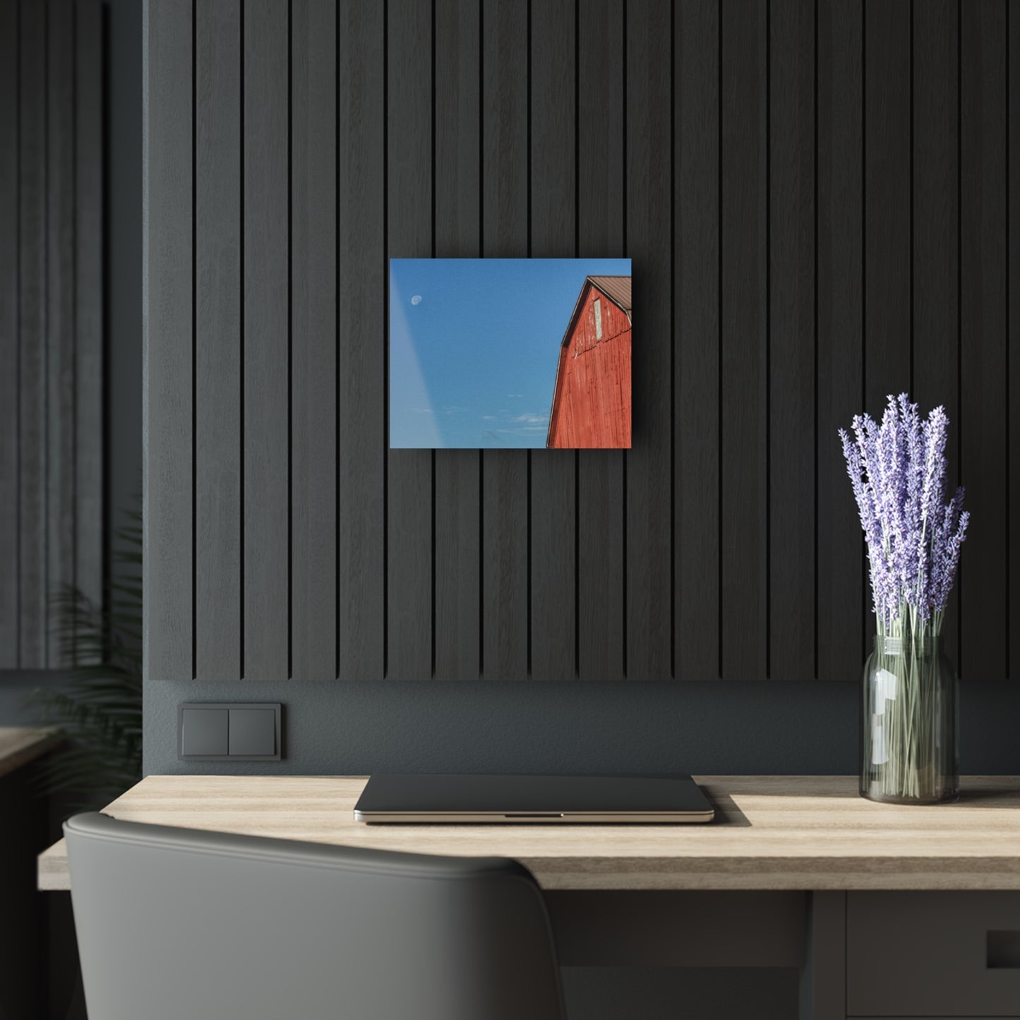 U R There Photography Fargo Road Red II Rustic Farmhouse Acrylic Wall Print