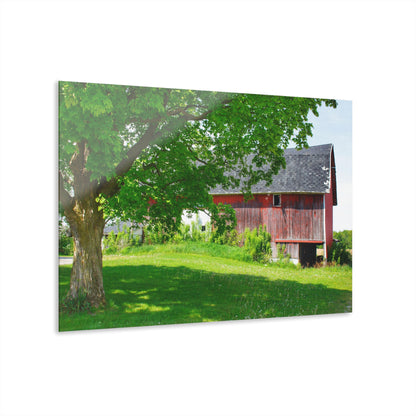 U R There Photography Colwood Road Red Rustic Farmhouse Acrylic Wall Print