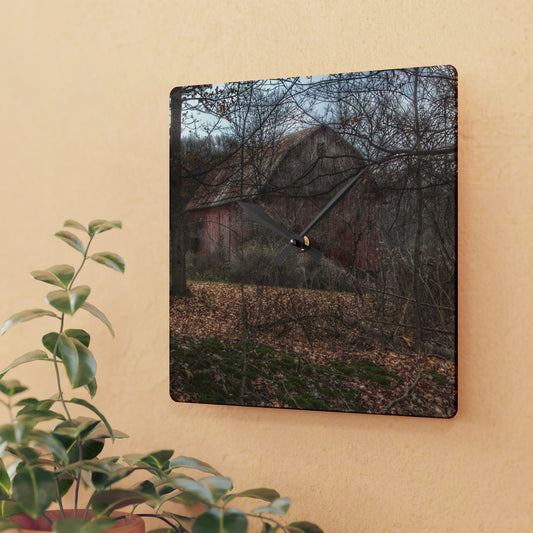 Rustic Farmhouse Wall Clock featuring Mayville Hidden Barn II