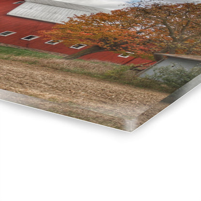 U R There Photography Brigham Road Red Rustic Farmhouse Acrylic Wall Print